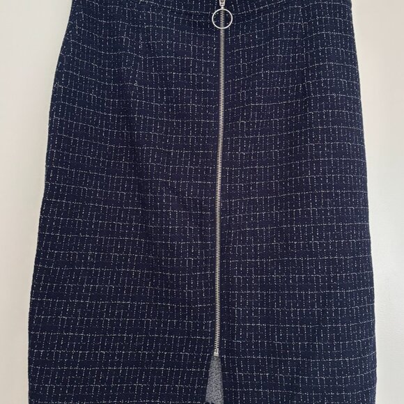 Anthropologie Maeve Women's Stretch Texture Cotton Pencil Skirt (size L) - Picture 2 of 4